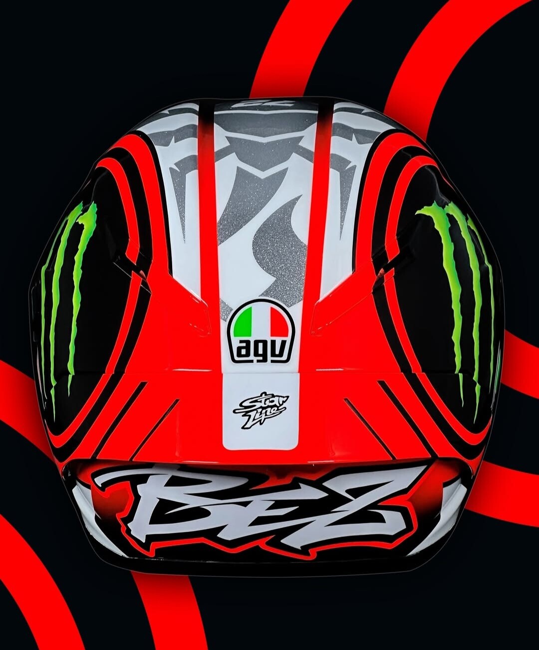 MotoGP, il design del casco 2025 di Marco Bezzecchi