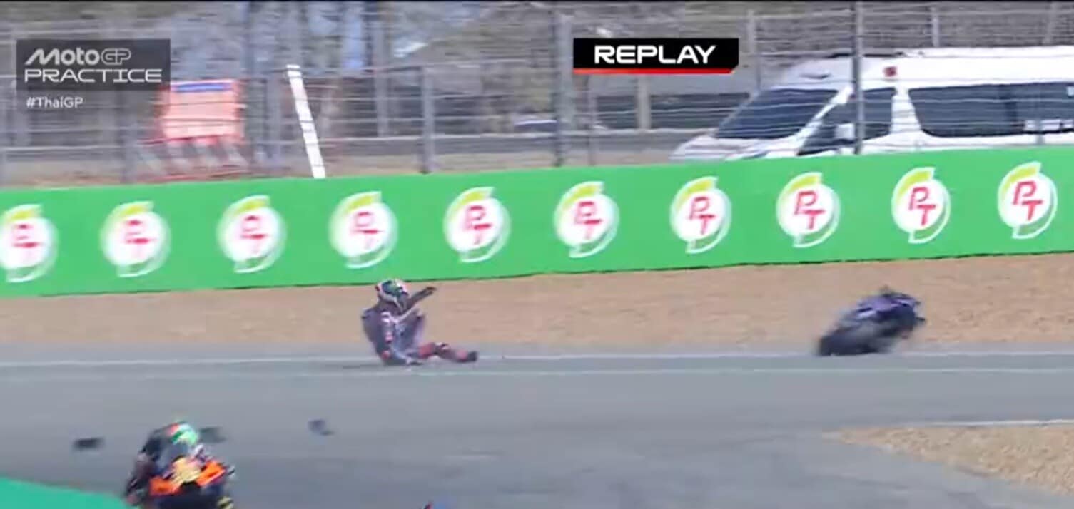MotoGP, la prima caduta del 2025 è di Jack Miller: le FOTO