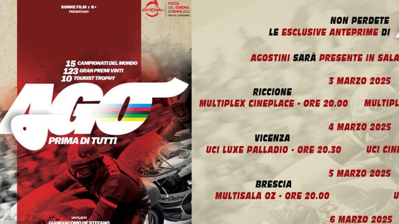 “Ago prima di tutti”: il docufilm sul grande Giacomo Agostini