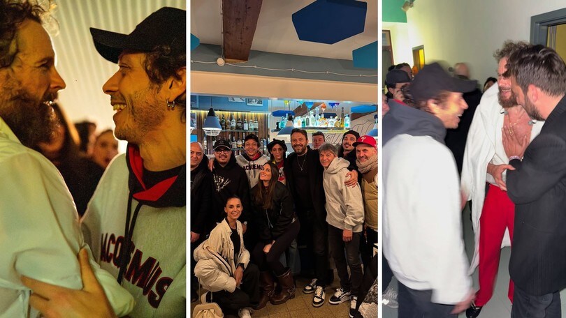 Valentino Rossi felice come un bambino al concerto di Jovanotti