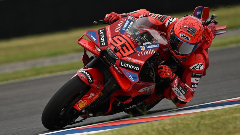 MotoGP, risultati FP1 GP Argentina: Marquez attacca subito, Bagnaia sedicesimo