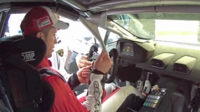 Camera car di Dovizioso sulla Lamborghini ad Adria