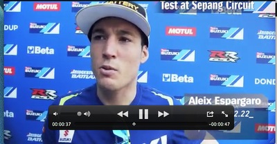 La Suzuki MotoGP in pista a Sepang per i test