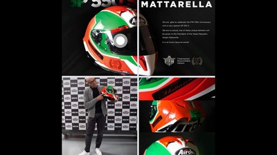 Un casco Airoh GP 550 S tricolore per il Presidente Sergio Mattarella