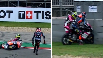 Moto3 Austin, incredibile Ivan Ortolà: cade, riparte ma sbaglia moto