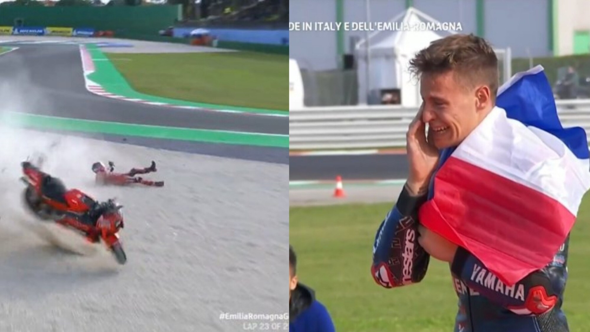 MotoGP Emilia Romagna: Bagnaia out, Quartararo è Campione del Mondo