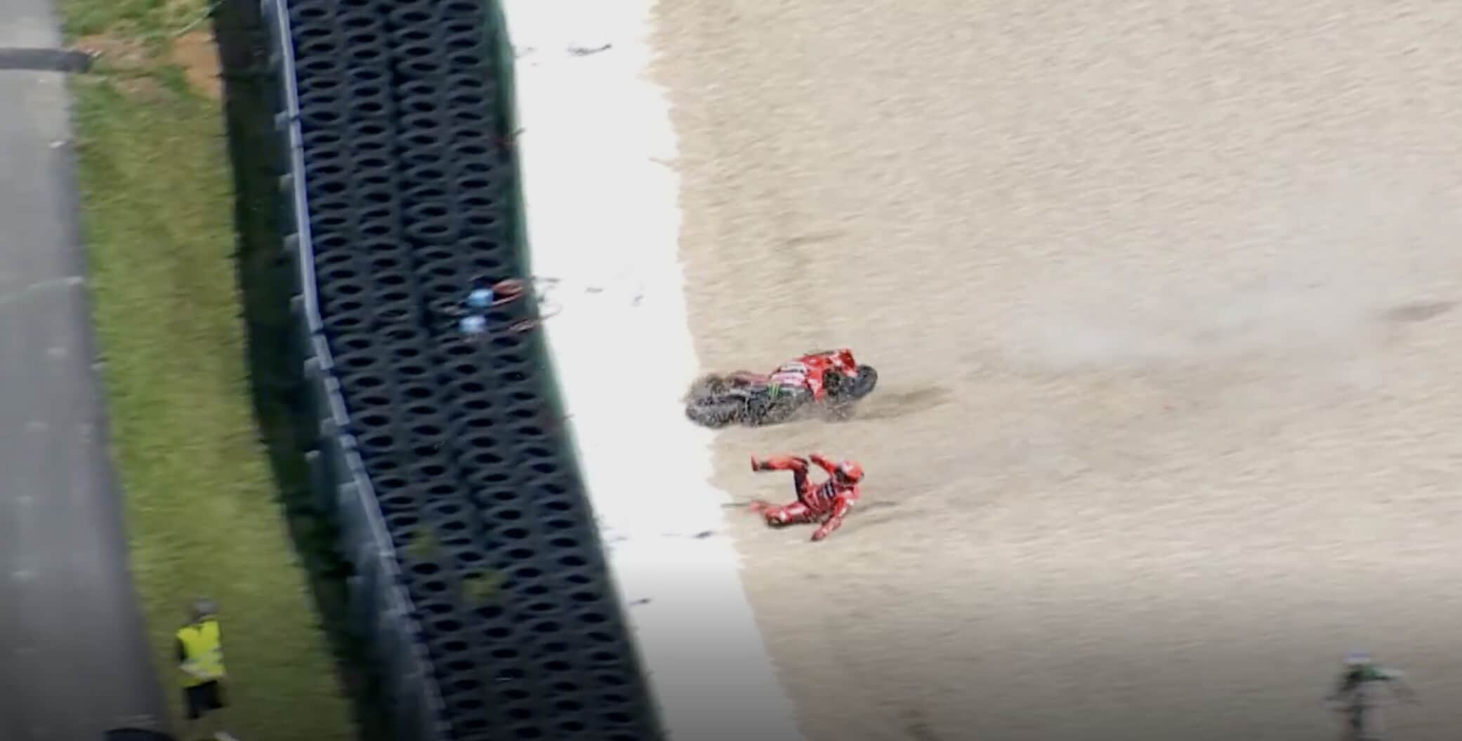 MotoGP, forte caduta di Marc Marquez nelle qualifiche di Brno