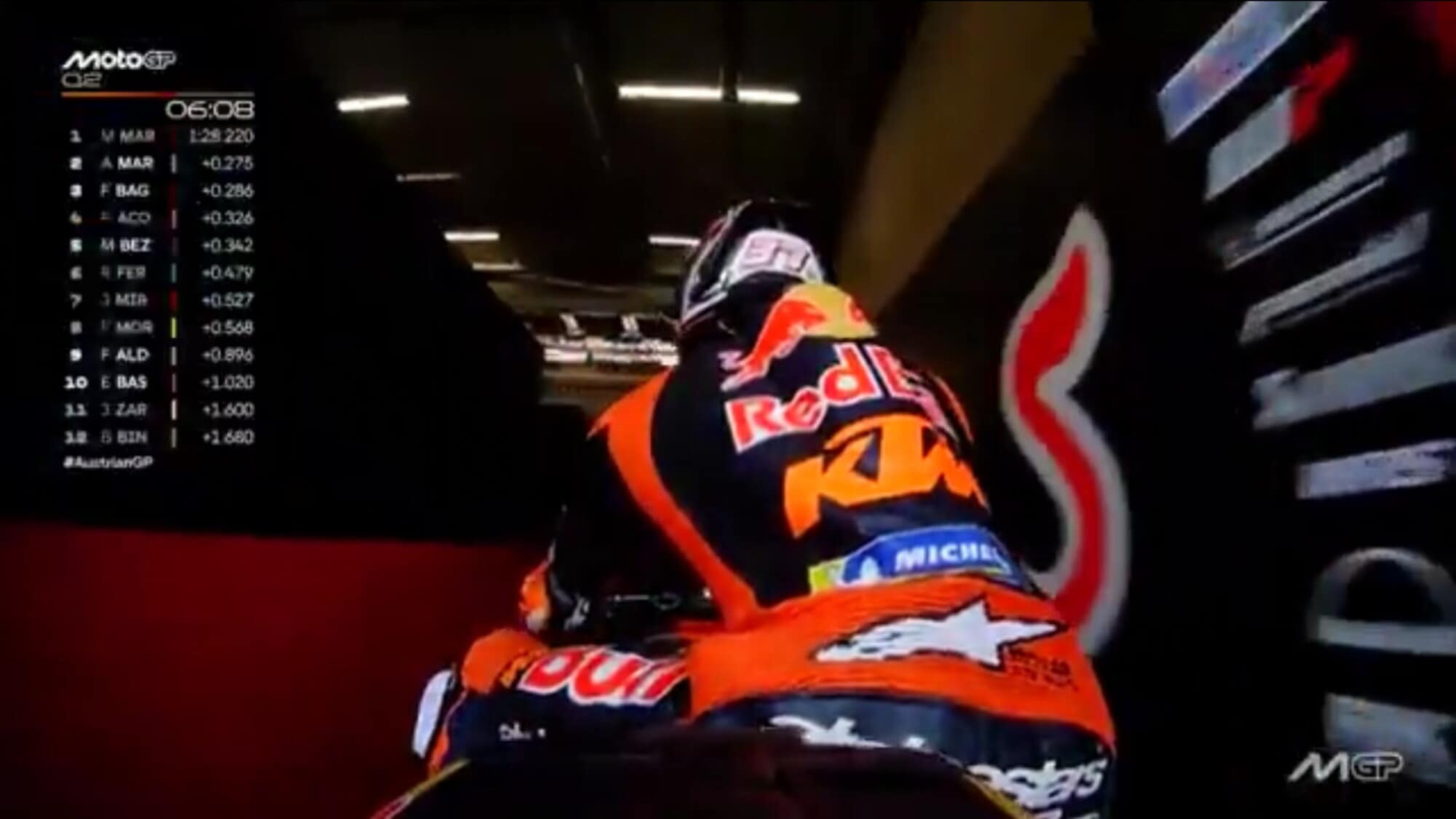 MotoGP: Acosta nel paddock con la sua moto