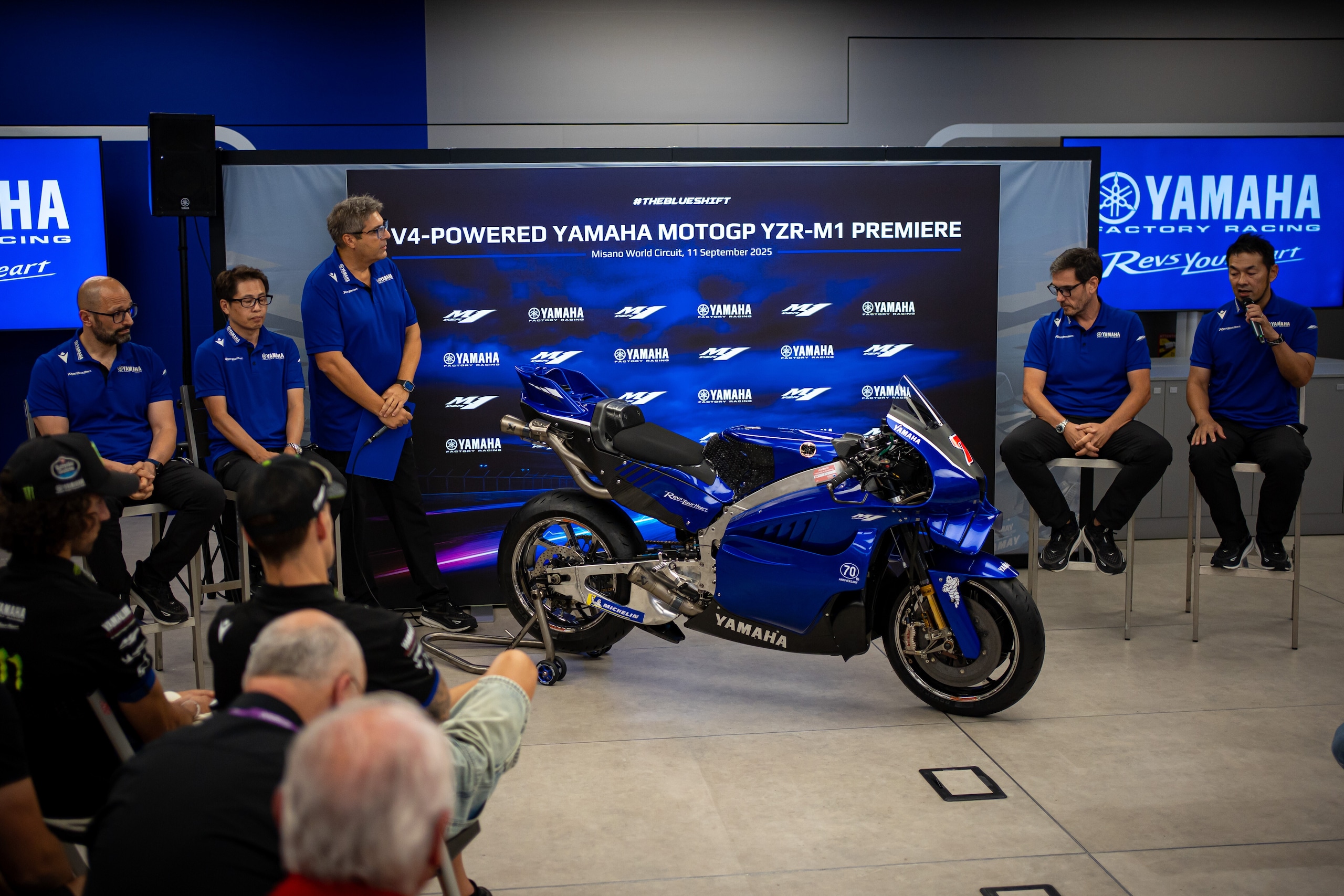 MotoGP, svelata a Misano la nuova Yamaha V4