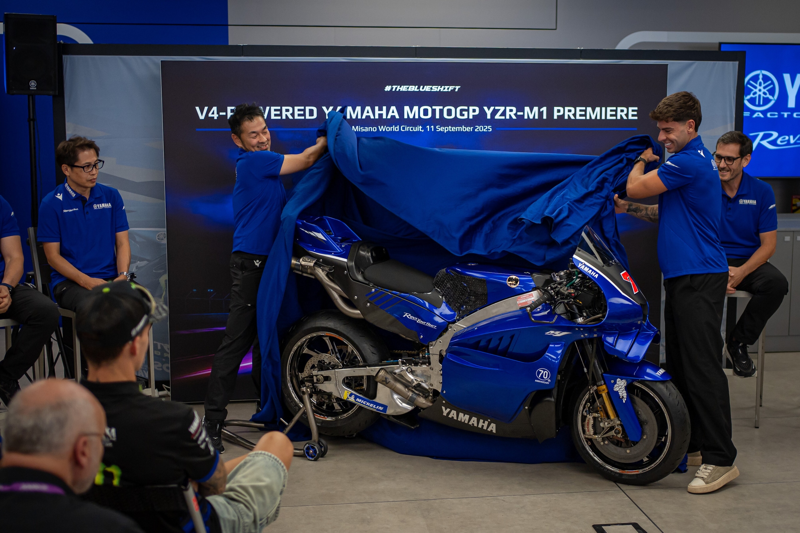 MotoGP, svelata a Misano la nuova Yamaha V4