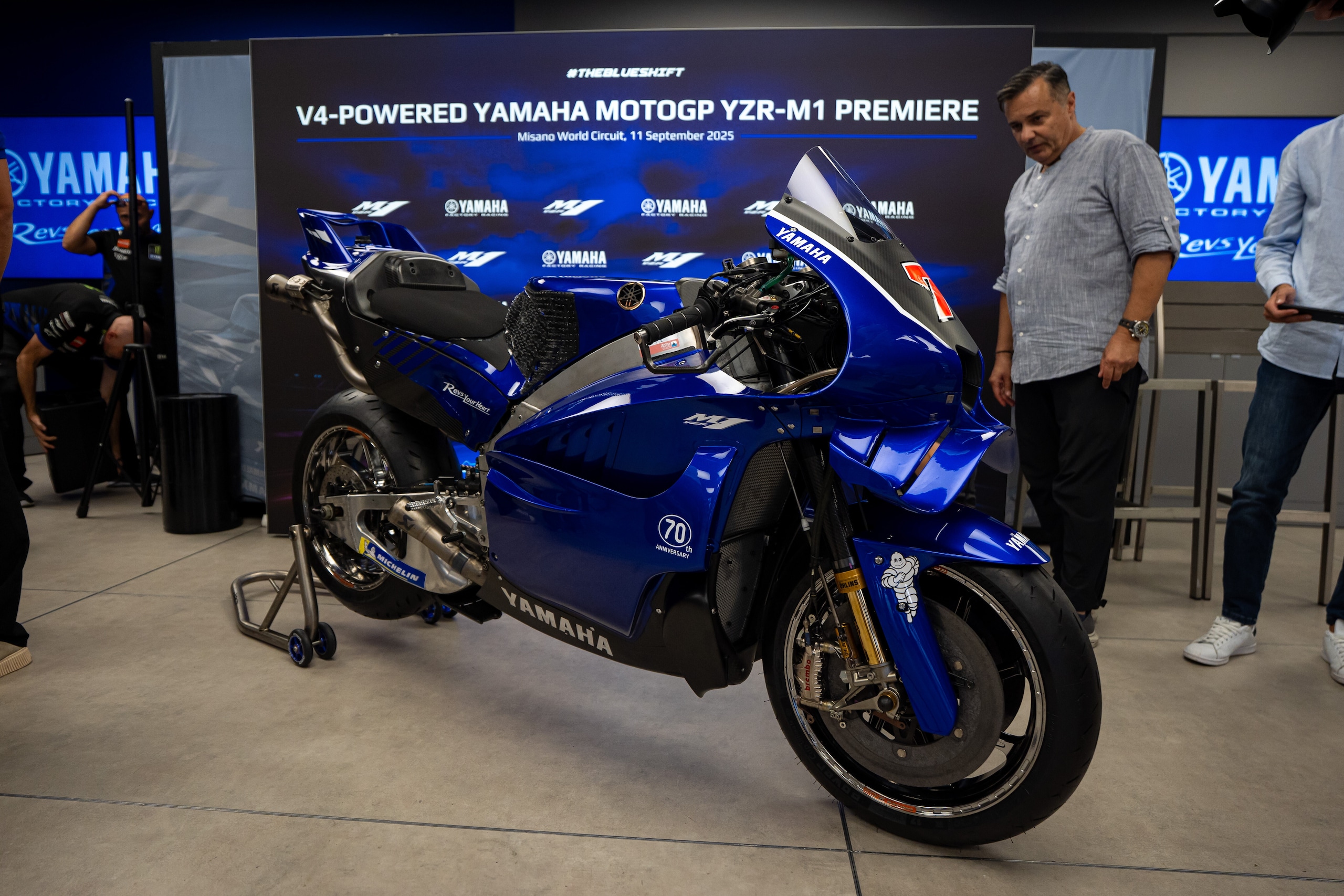 MotoGP, svelata a Misano la nuova Yamaha V4