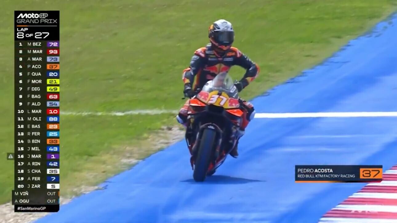 GP San Marino: Acosta manda "a quel paese" la sua KTM