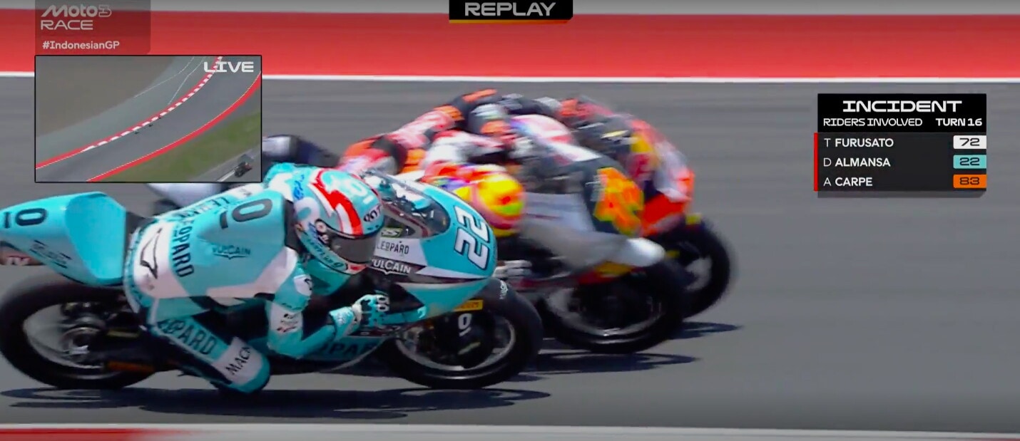 Incidenti Moto3, GP d'Indonesia: gara conclusa sotto "bandiera rossa"