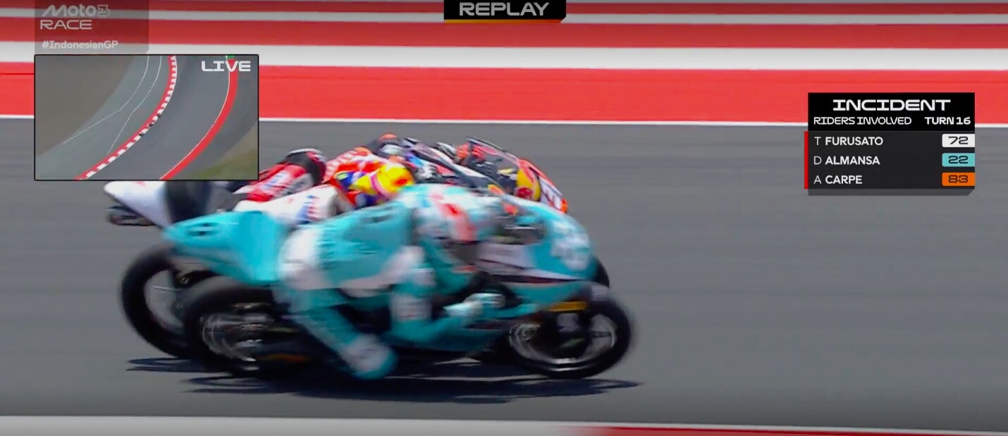 Incidenti Moto3, GP d'Indonesia: gara conclusa sotto "bandiera rossa"