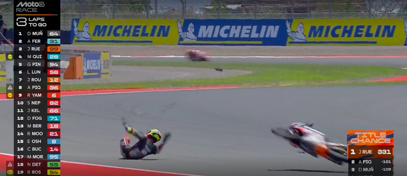 Incidenti Moto3, GP d'Indonesia: gara conclusa sotto "bandiera rossa"