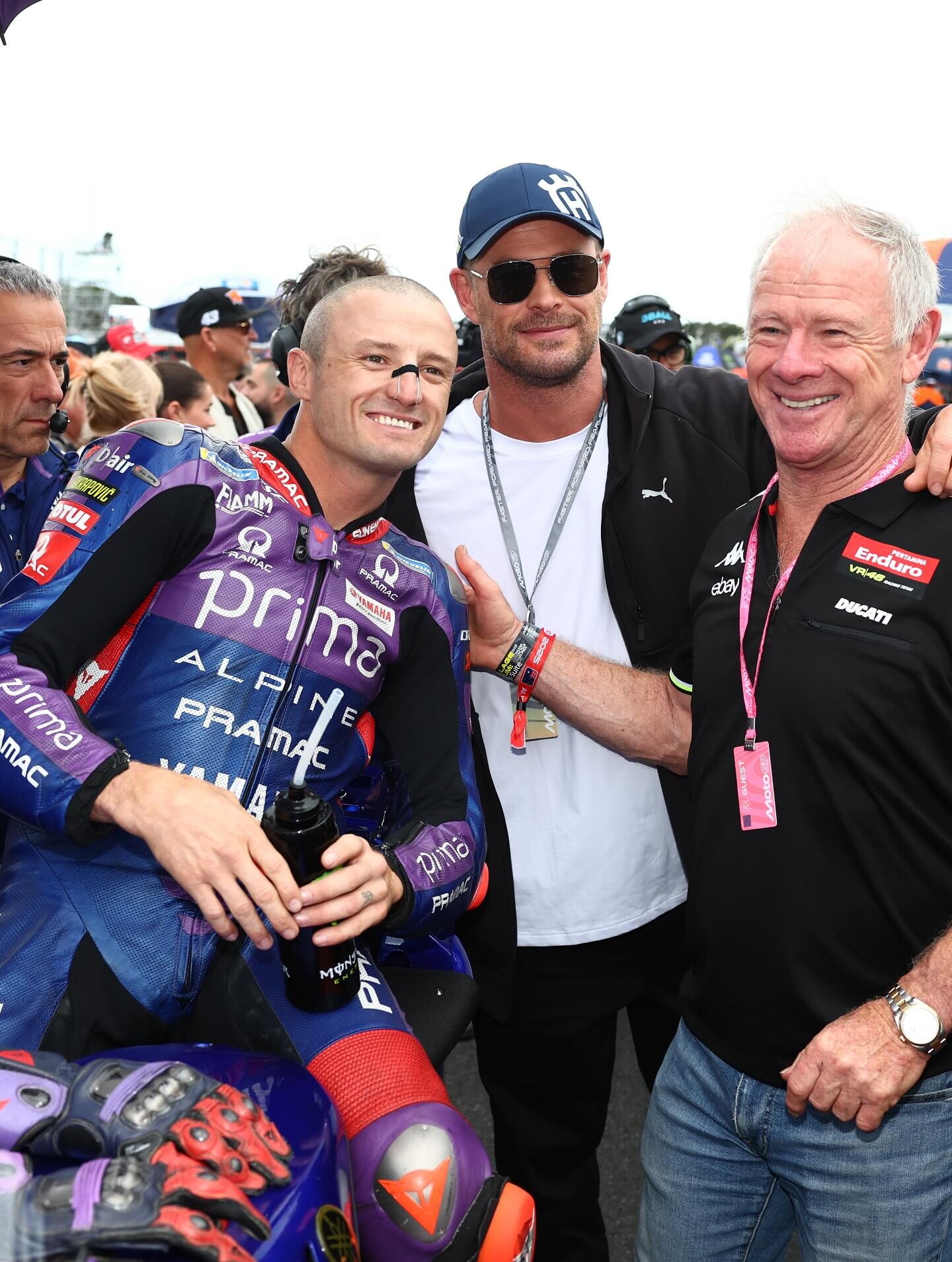Chris Hemsworth a Phillip Island per la MotoGP