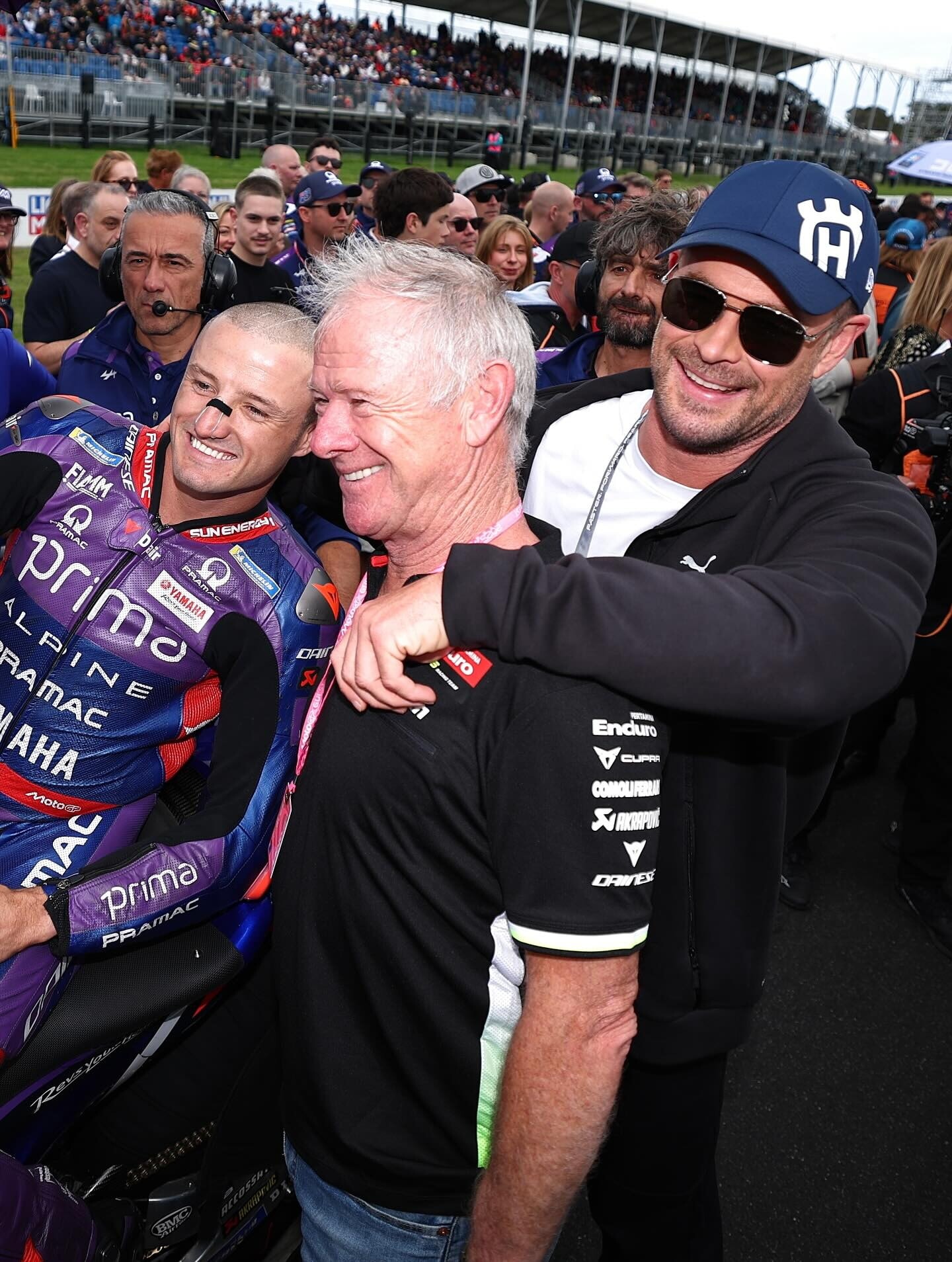 Chris Hemsworth a Phillip Island per la MotoGP