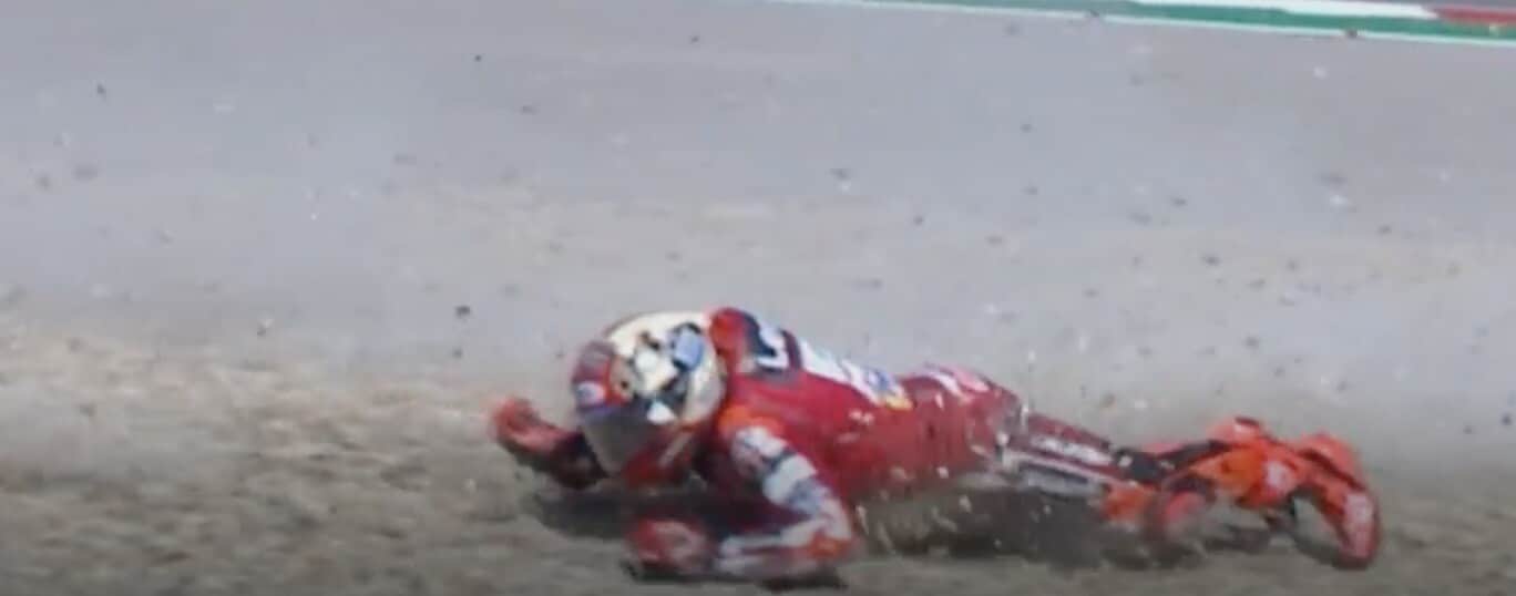 MotoGP USA, inizio da dimenticare per Marquez: la sequenza della caduta in curva 10
