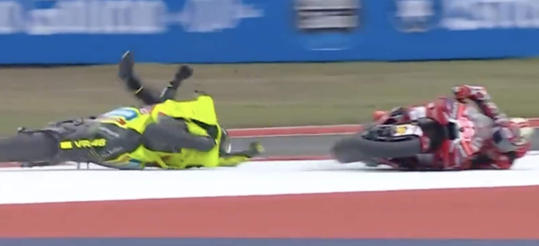 MotoGP, Marquez sbaglia e stende Di Giannantonio: la sequenza