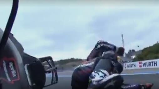 GP Spagna: la caduta a fine turno di Jorge Martin