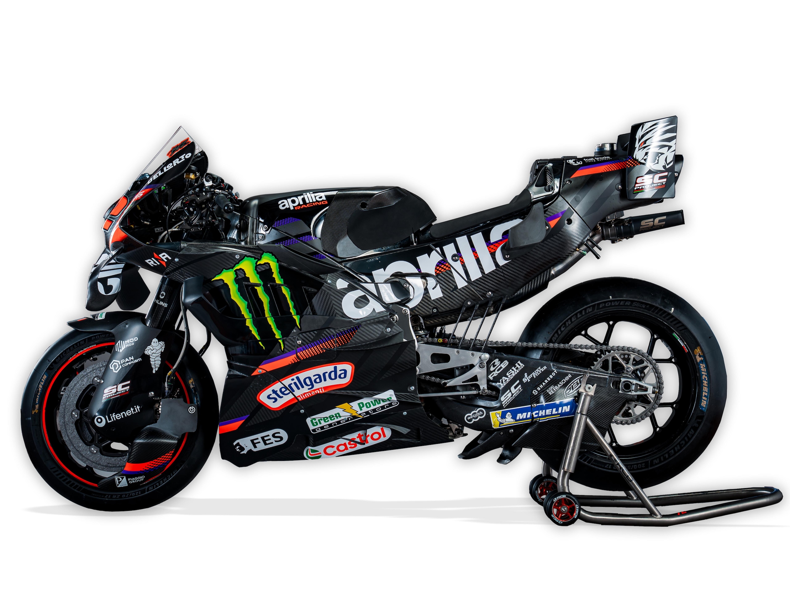 Svelata l'Aprilia MotoGP: Monster nuovo sponsor