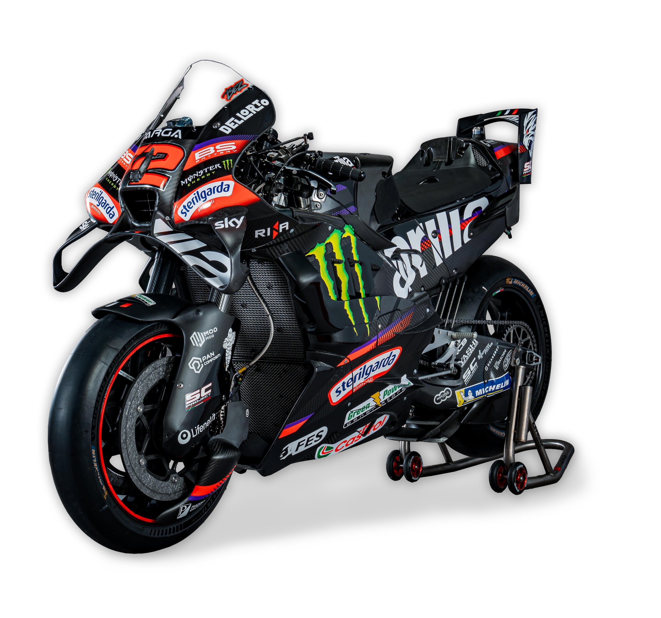 Svelata l'Aprilia MotoGP: Monster nuovo sponsor