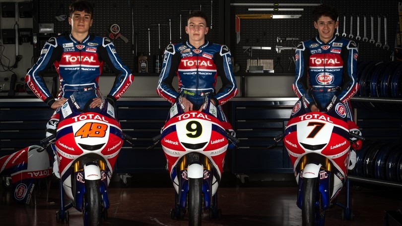 ELF CIV: presentato il trio del Junior Team Total Gresini Moto3