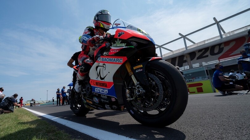 SBK Misano, Bassani a fine Round: “Un sogno lottare con Bautista e Sykes”