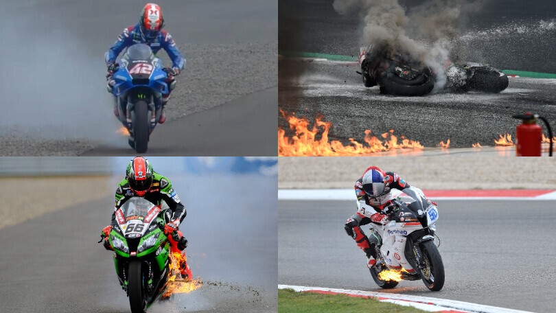 Non solo Rins in Indonesia: ecco tutti i casi in cui la moto è "on fire"