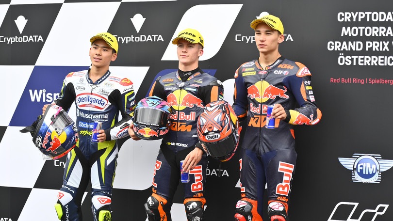 Moto3, Holgado beffa Sasaki ed è il poleman del GP d’Austria. Quinto Foggia