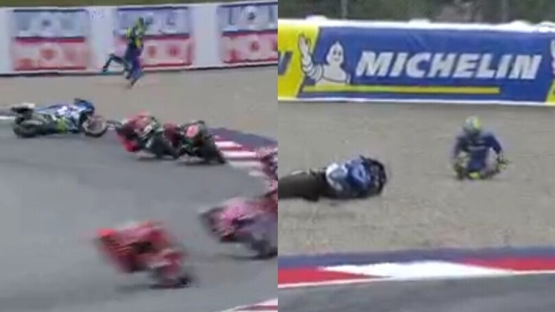 MotoGP: la caduta di Joan Mir nel GP d'Austria