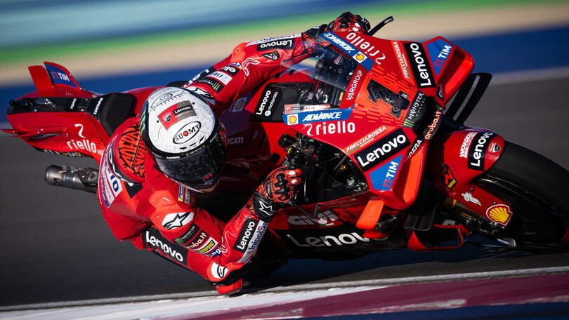 MotoGP Qatar: Bagnaia domina i test, segue Bastianini, quarto Marquez