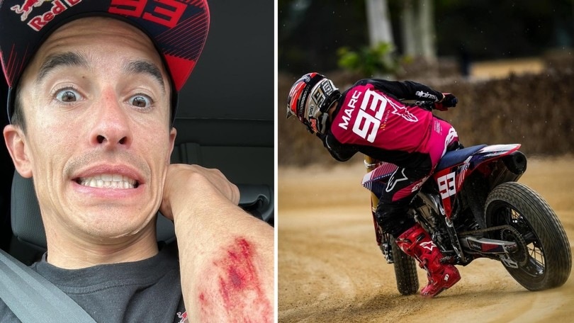 Marquez, che spavento: caduta in allenamento prima della MotoGP Catalogna