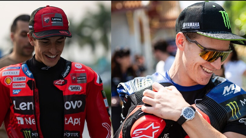 MotoGP, Quartararo fa uno scherzo a Marquez e lo richiama ai box