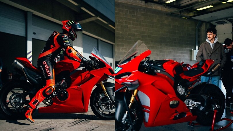 Pecco Bagnaia e Nicolò Bulega in pista insieme per un allenamento sulla Panigale