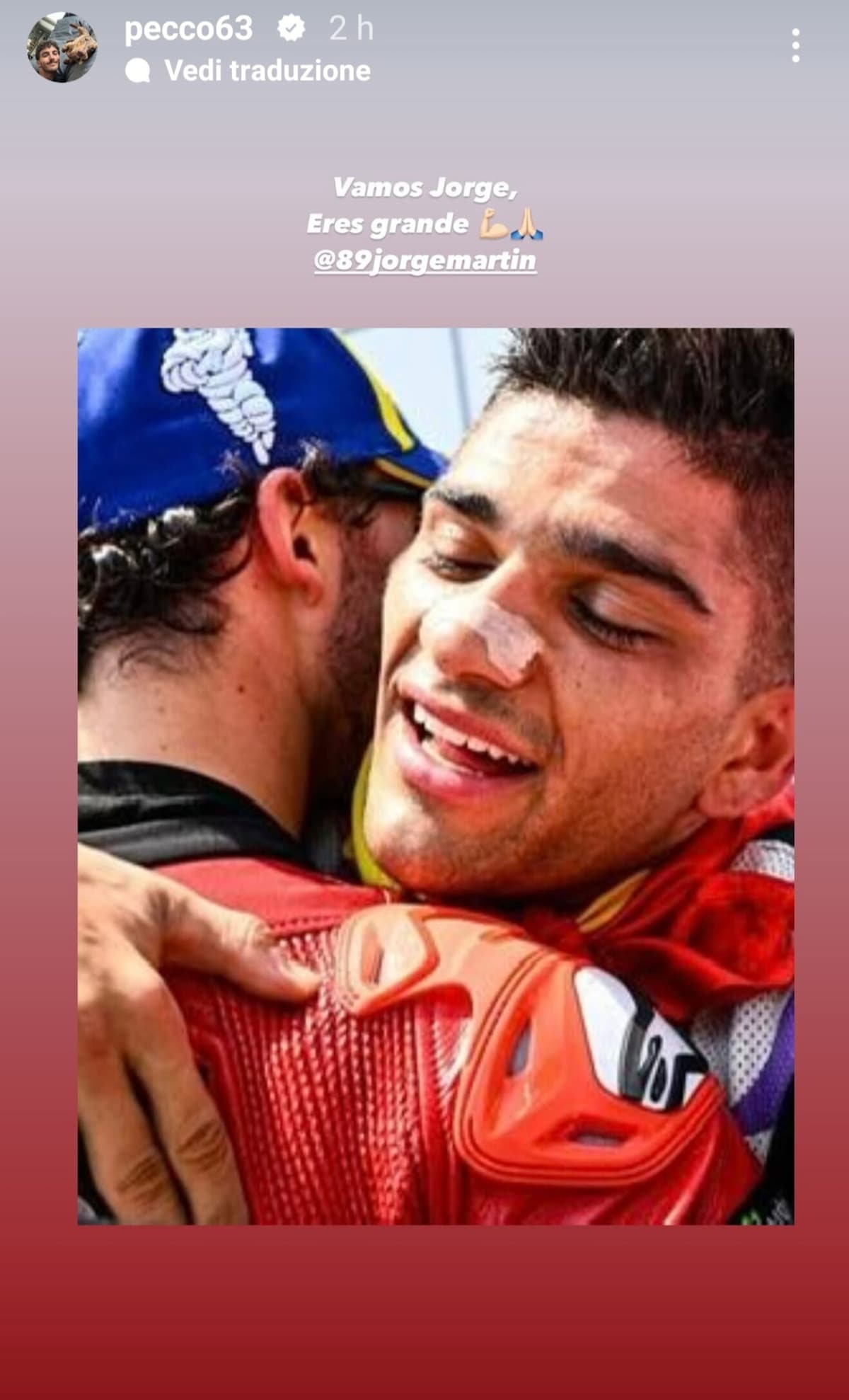 MotoGP: i messaggi di auguri all'infortunato Jorge Martin dai suoi colleghi