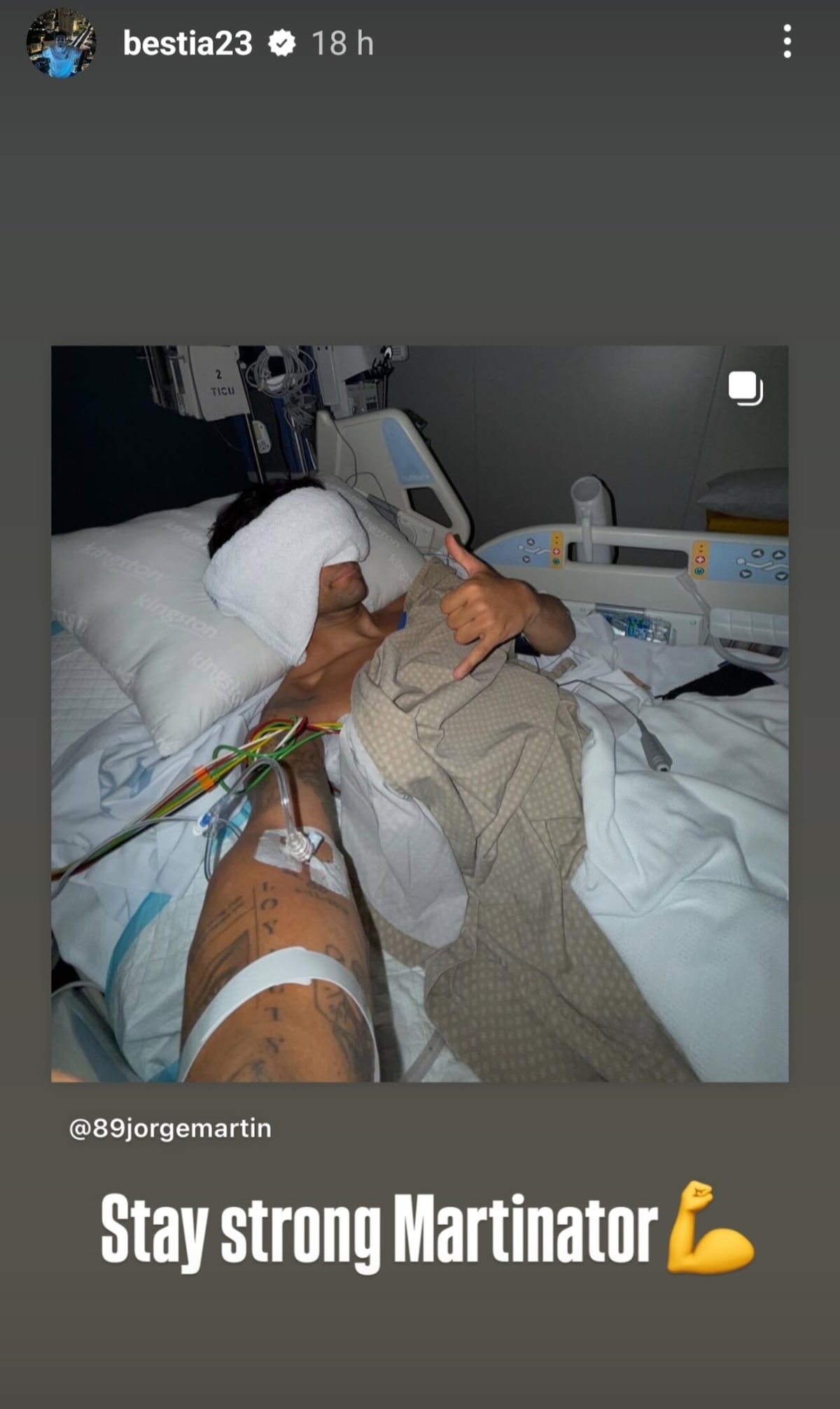 MotoGP: i messaggi di auguri all'infortunato Jorge Martin dai suoi colleghi