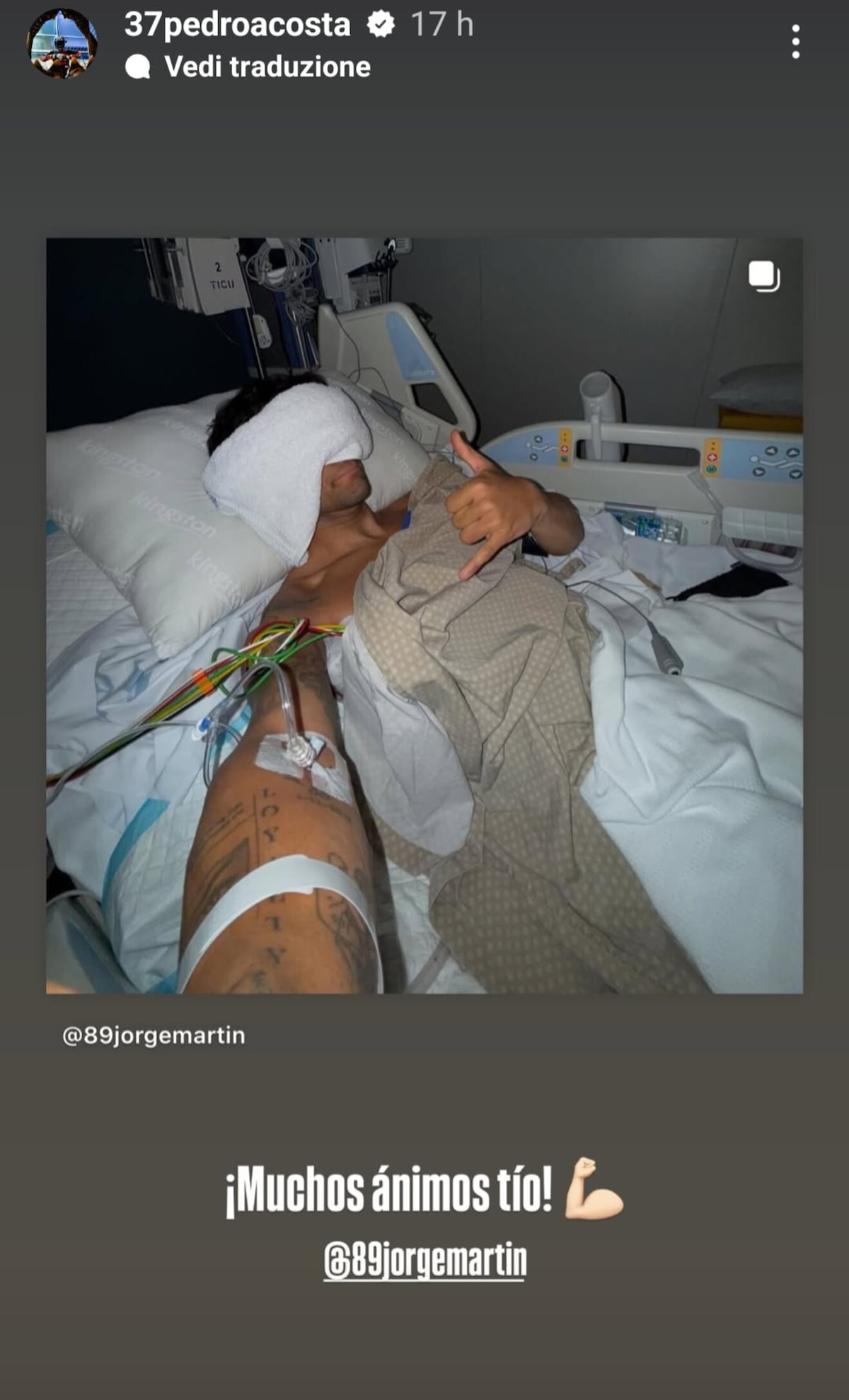 MotoGP: i messaggi di auguri all'infortunato Jorge Martin dai suoi colleghi