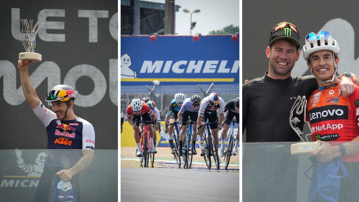 MotoGP, ospite a sorpresa Mark Cavendish che sfida Marquez nella gara ciclistica tra piloti