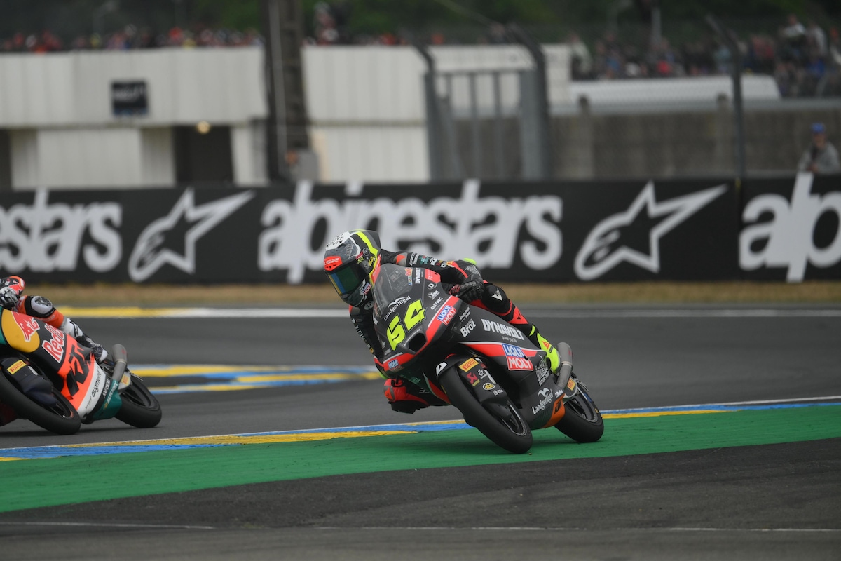 Moto3 Francia, la sequenza dell'incidente all'ultimo giro tra Muñoz e Kelso