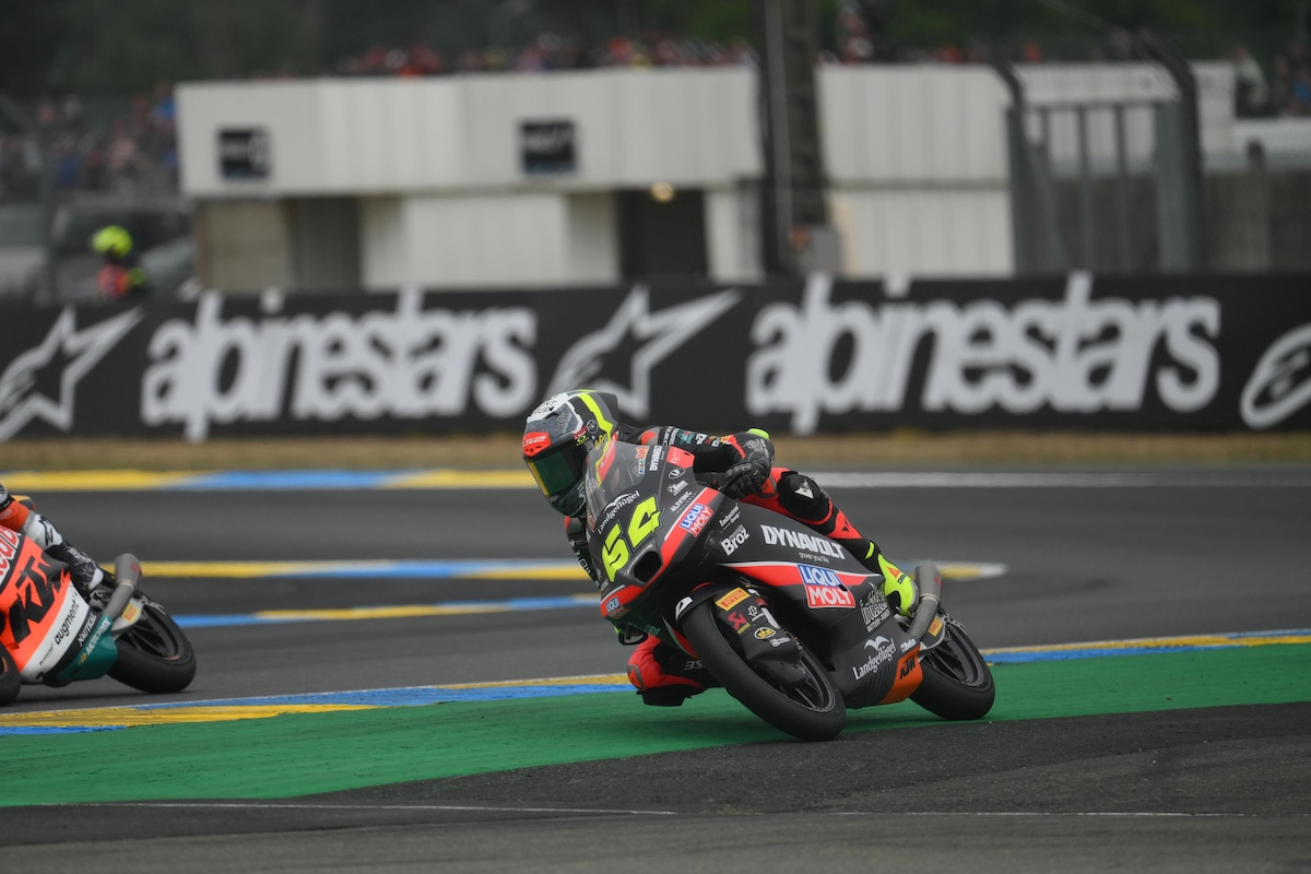 Moto3 Francia, la sequenza dell'incidente all'ultimo giro tra Muñoz e Kelso