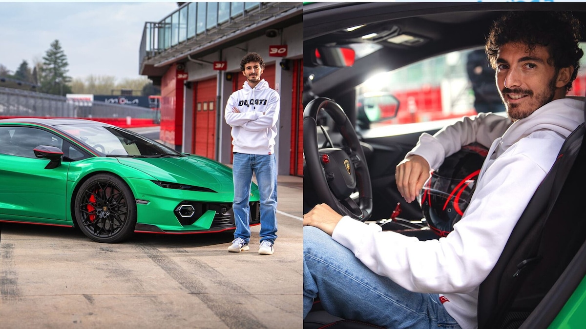 Pecco Bagnaia prova in esclusiva la nuova Lamborghini Temerario