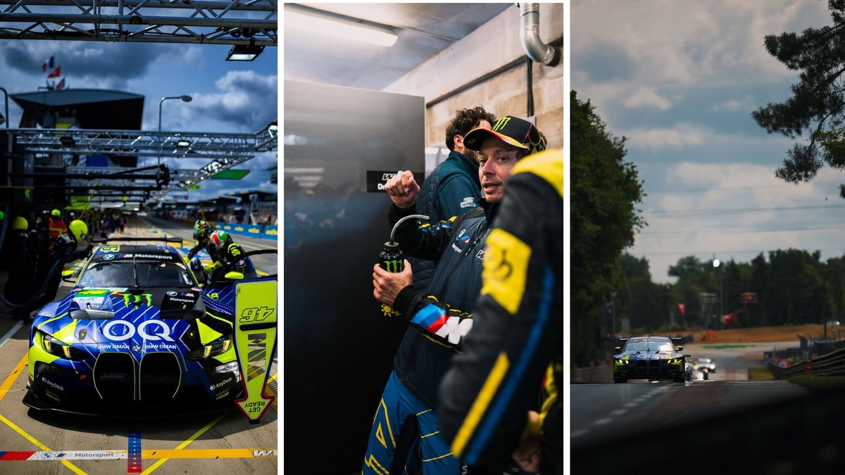 Valentino Rossi alla 24h di Le Mans: le foto dei primi giri in pista