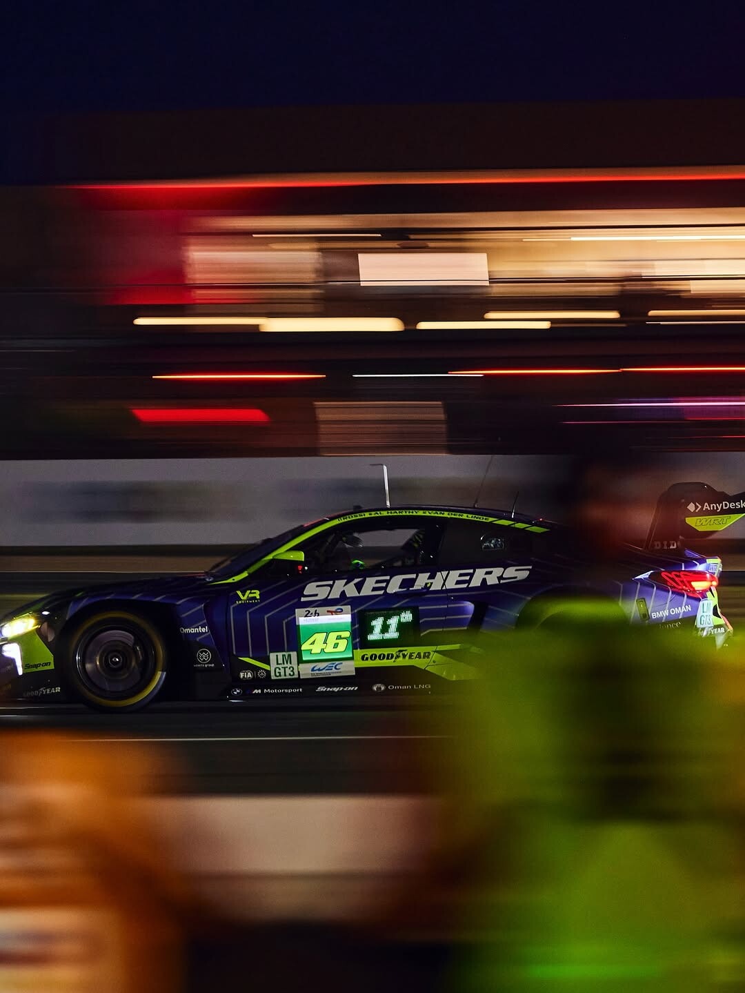 Valentino Rossi alla 24h di Le Mans: le foto dei primi giri in pista