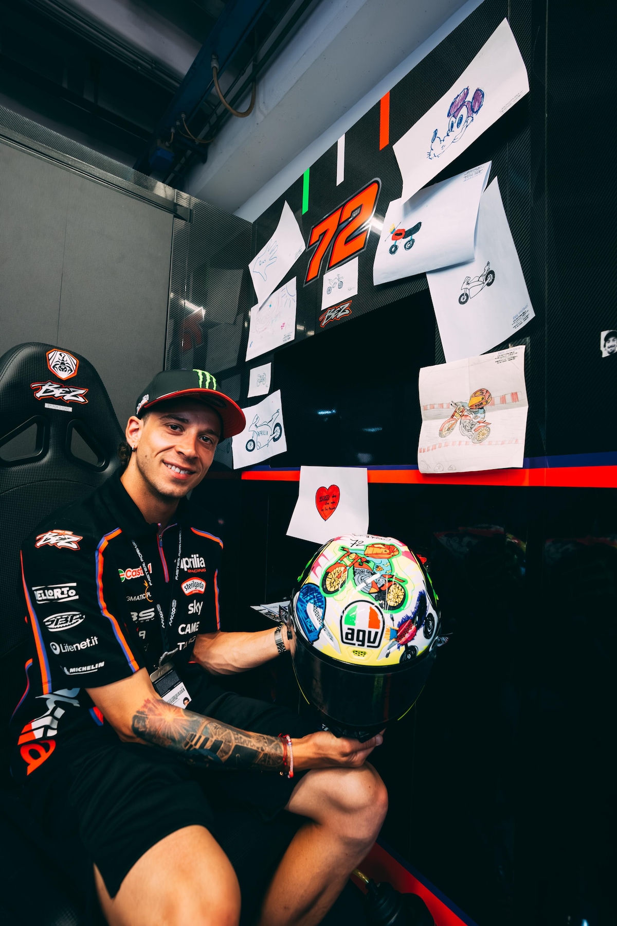 MotoGP, Bezzecchi al Mugello con l'iniziativa benefica "Caschi per il Cuore"