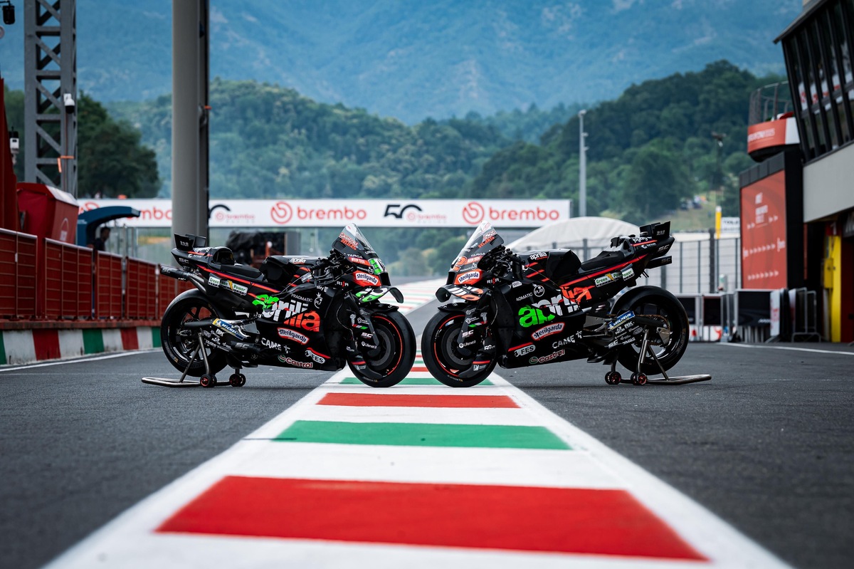MotoGP, Aprilia celebra il Mugello indossando il tricolore : le foto della livrea