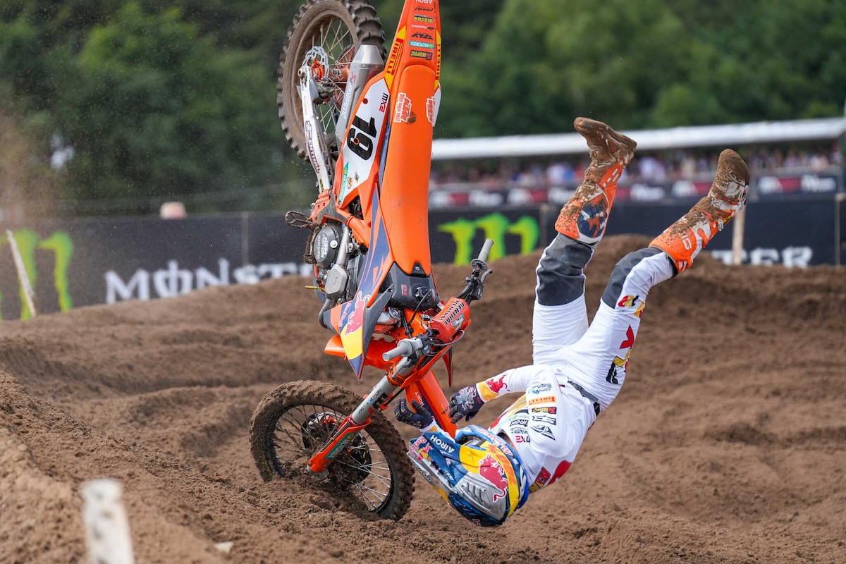 La spettacolare caduta di Sacha Coenen a Lommel