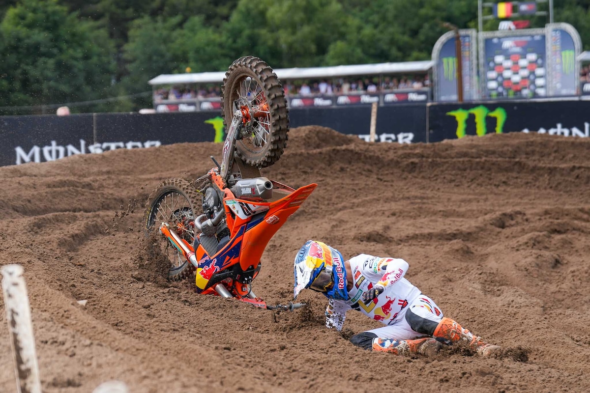 La spettacolare caduta di Sacha Coenen a Lommel
