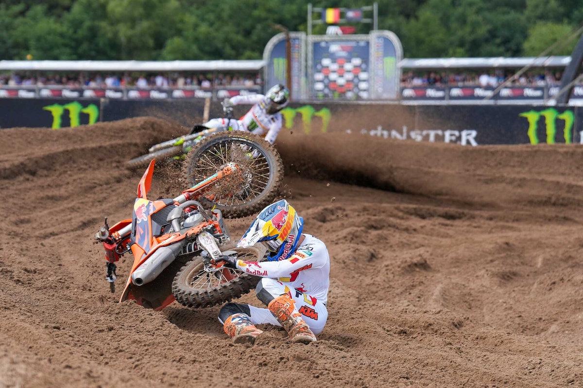 La spettacolare caduta di Sacha Coenen a Lommel