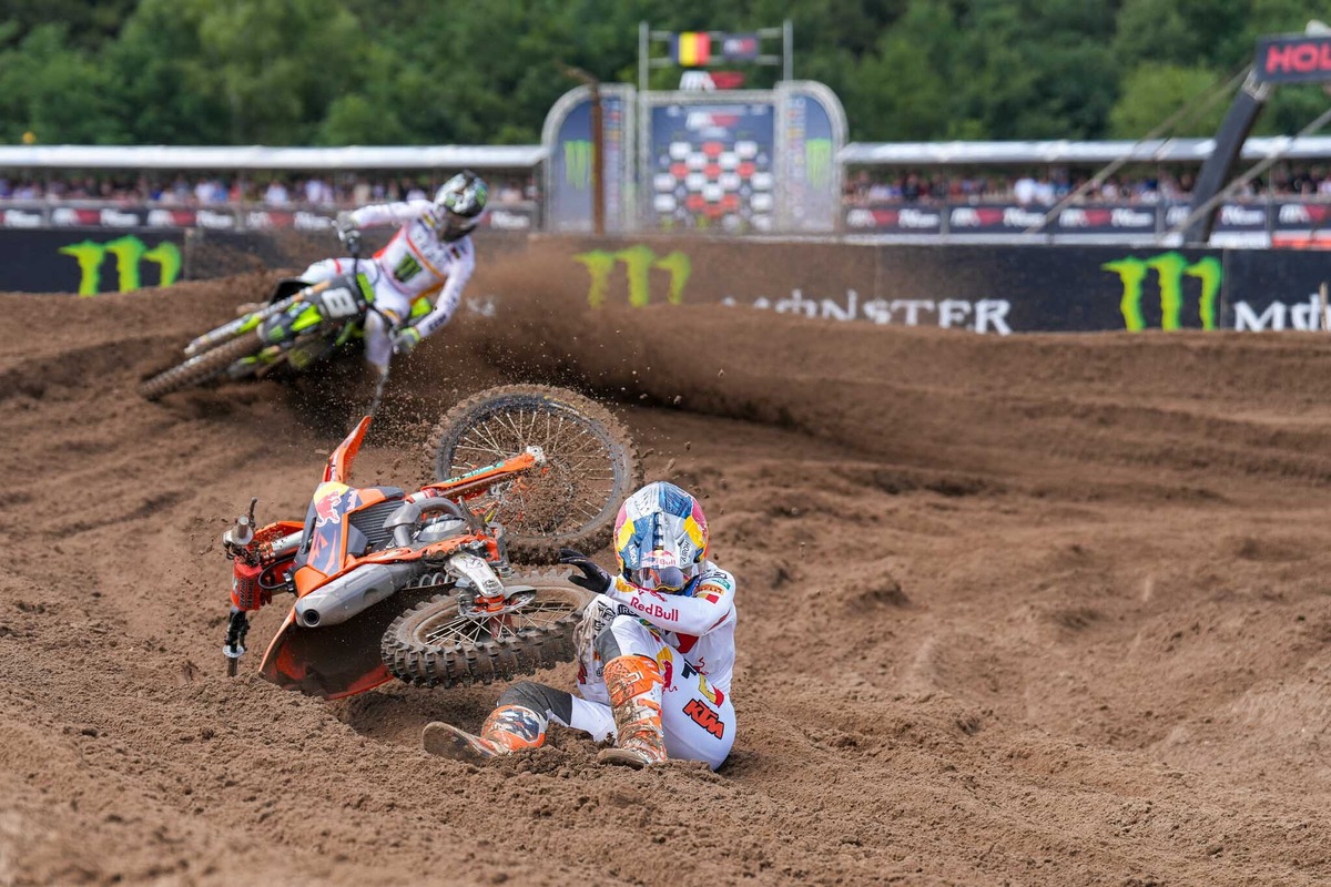 La spettacolare caduta di Sacha Coenen a Lommel